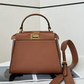 Fendi 8BN244 Peekaboo Mini Caramel leather bag 2125