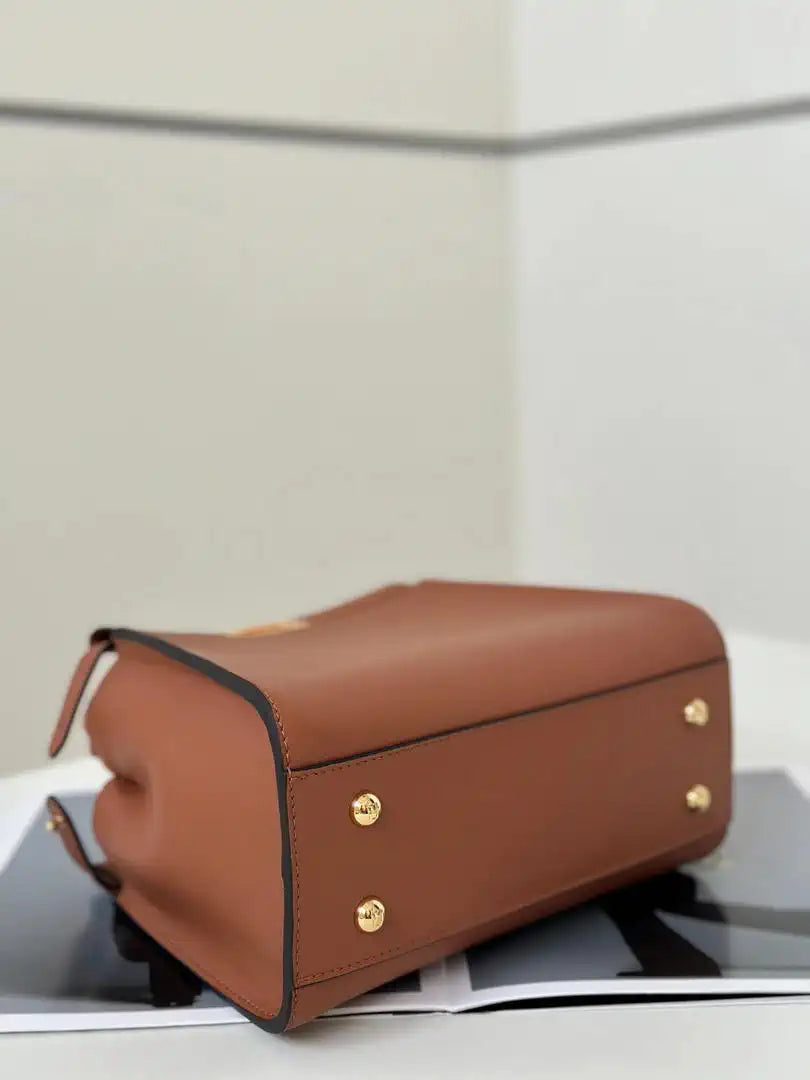 Fendi 8BN244 Peekaboo Mini Caramel leather bag 2125