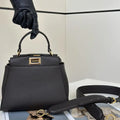Fendi 8BN244 Peekaboo Mini Dark brown leather bag 2125