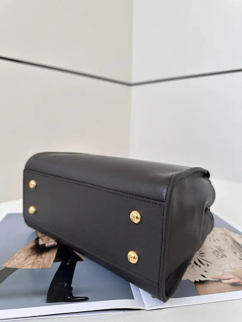 Fendi 8BN244 Peekaboo Mini Dark brown leather bag 2125