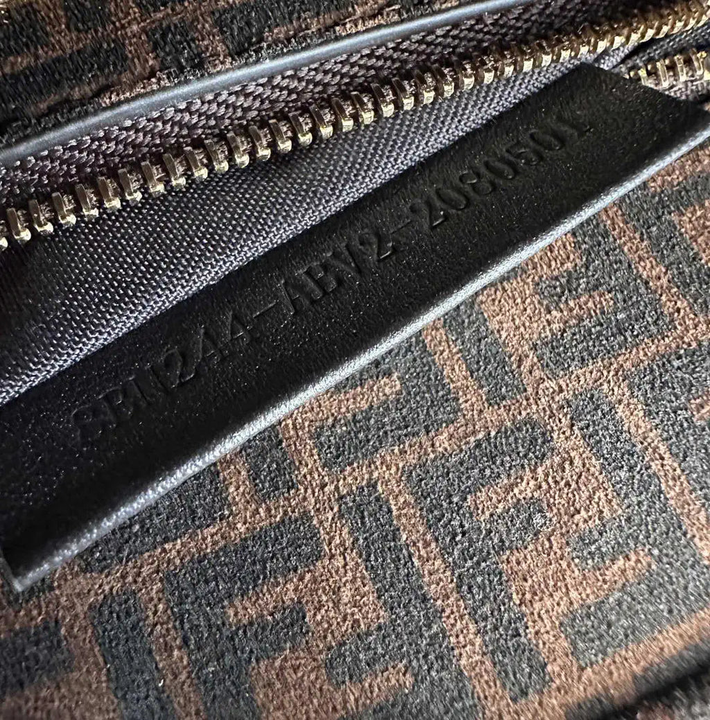 Fendi 8BN244 Peekaboo Mini Dark brown leather bag 2125
