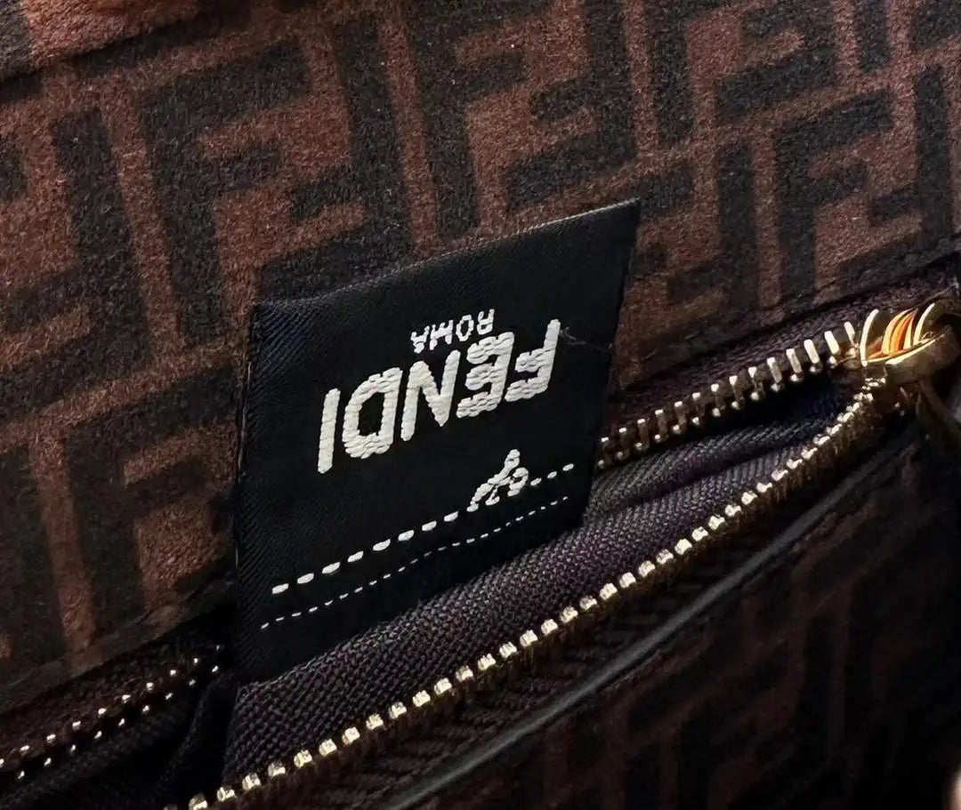 Fendi 8BN244 Peekaboo Mini Dark brown leather bag 2125