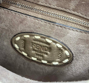 Fendi 8BN244 Peekaboo Mini Gray Selleria bag with 220 hand-sewn topstitches 8522A - Default Title - View 6