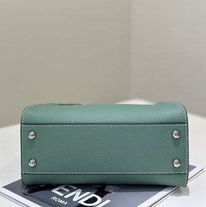 Fendi 8BN244 Peekaboo Mini Green Selleria bag with 220 hand-sewn topstitches 8522A - Default Title - View 3