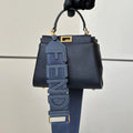 Fendi 8BN244 Peekaboo Mini Navy Blue leather bag 2125