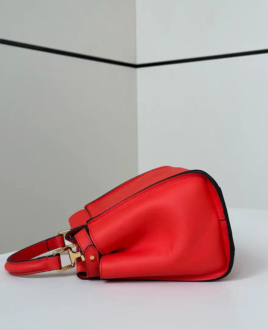 Fendi 8BN244 Peekaboo Mini Orange Red leather bag 2125