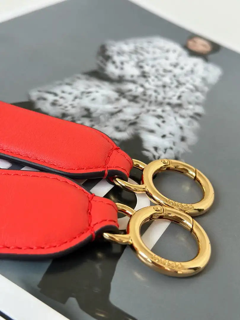 Fendi 8BN244 Peekaboo Mini Orange Red leather bag 2125