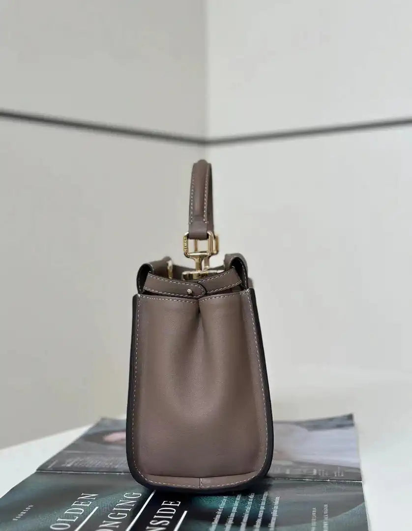 Fendi 8BN244 Peekaboo Mini Pigeon Grey leather bag 2125