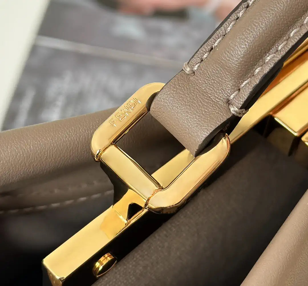 Fendi 8BN244 Peekaboo Mini Pigeon Grey leather bag 2125