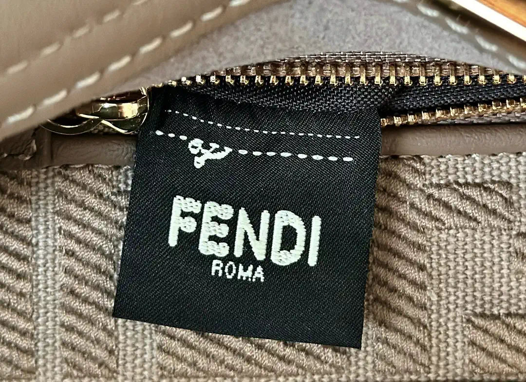 Fendi 8BN244 Peekaboo Mini Pigeon Grey leather bag 2125