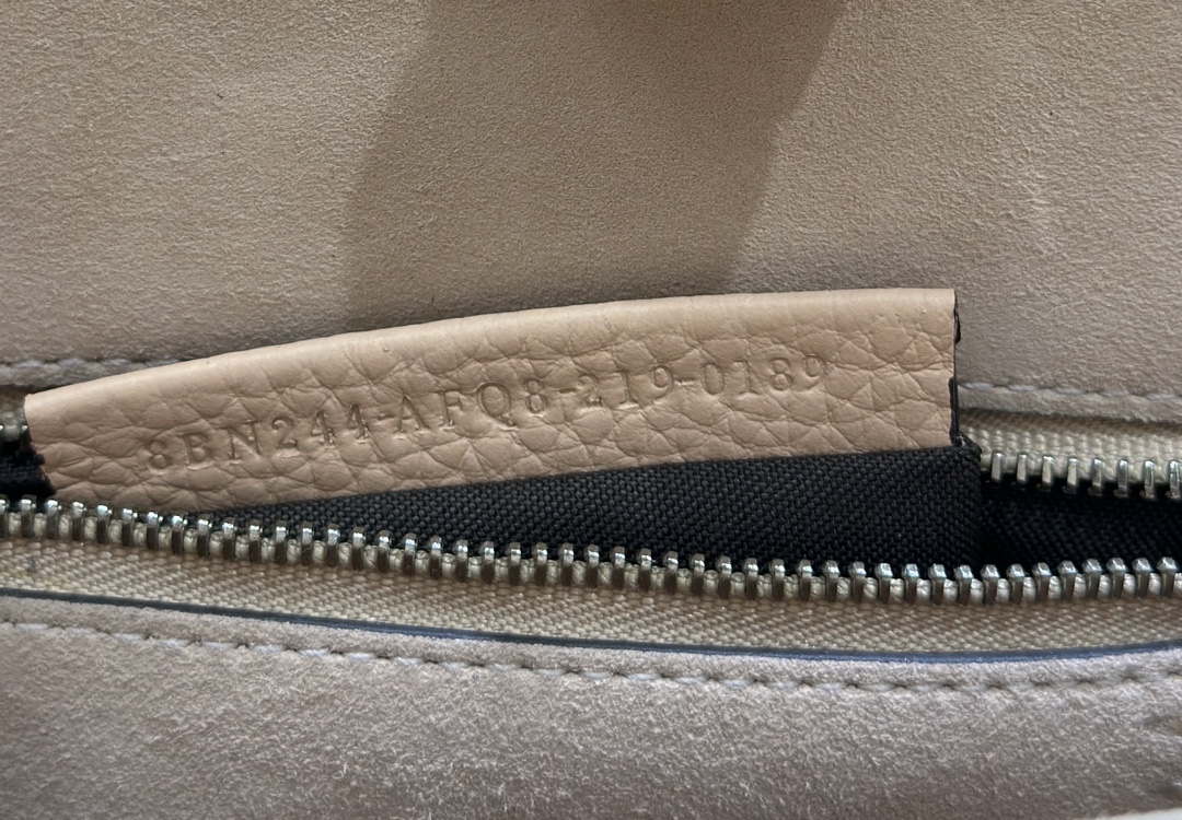 Fendi 8BN244 Peekaboo Mini Pink Selleria bag with 220 hand-sewn topstitches 8522A