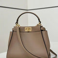 Fendi 8BN244 Peekaboo Mini brown leather bag 2125