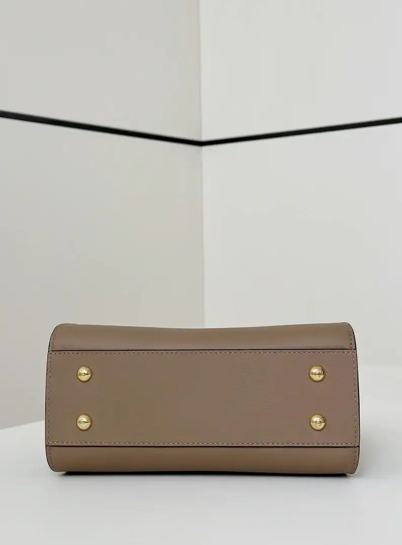 Fendi 8BN244 Peekaboo Mini brown leather bag 2125
