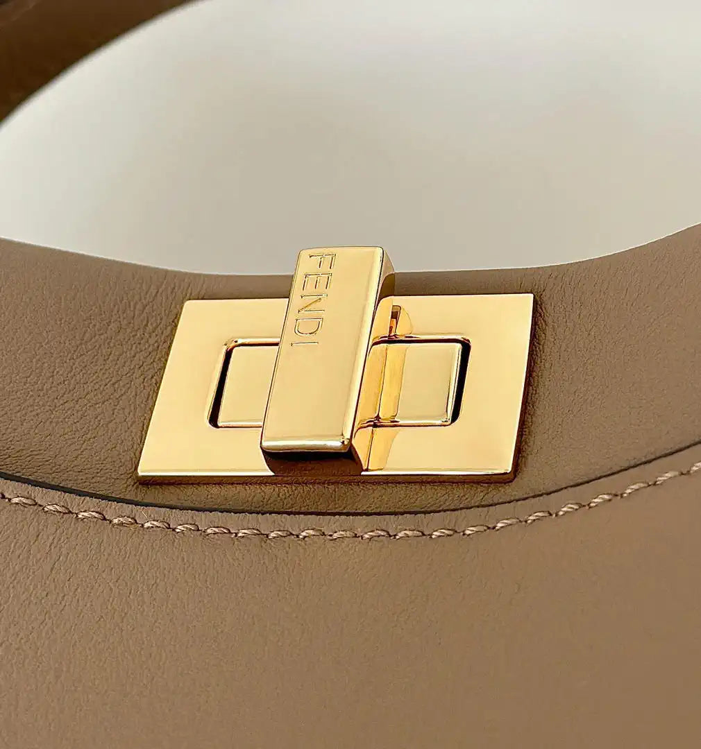 Fendi 8BN244 Peekaboo Mini brown leather bag 2125