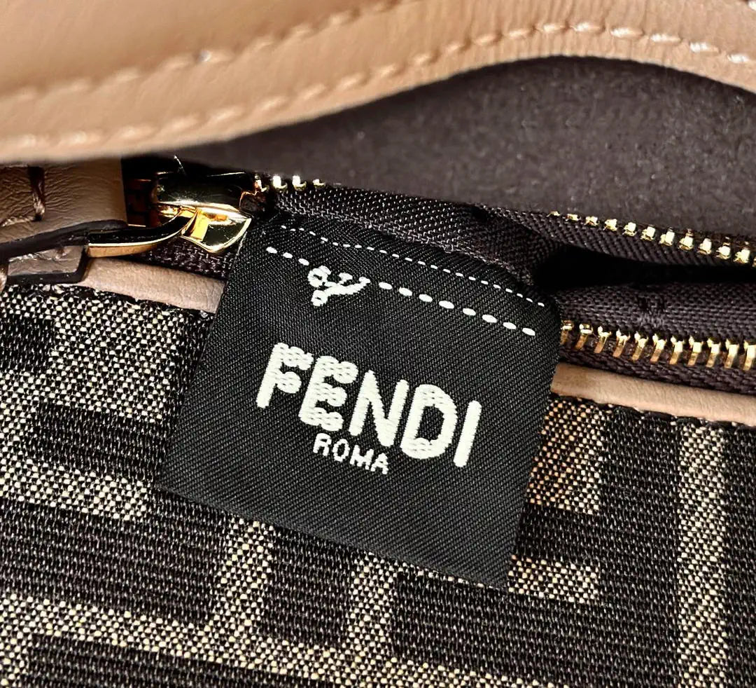 Fendi 8BN244 Peekaboo Mini brown leather bag 2125