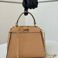 Fendi 8BN244 Peekaboo Mini Sand-coloured leather bag 2125