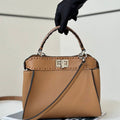 Fendi 8BN244 Peekaboo Mini Sand leather bag 8551