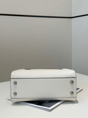Fendi 8BN244 Peekaboo Mini White Selleria bag with 220 hand-sewn topstitches 8522A - Default Title - View 3