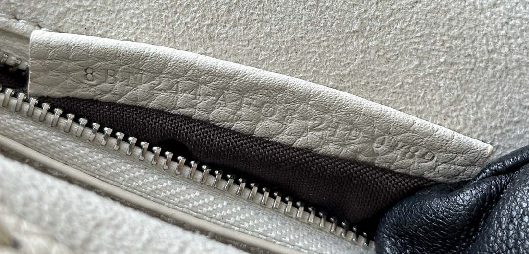 Fendi 8BN244 Peekaboo Mini White Selleria bag with 220 hand-sewn topstitches 8522A