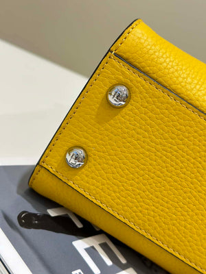 Fendi 8BN244 Peekaboo Mini Yellow Selleria bag with 220 hand-sewn topstitches 8522A - Default Title - View 10