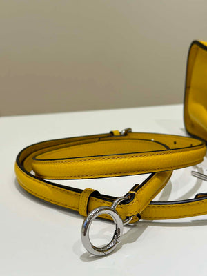 Fendi 8BN244 Peekaboo Mini Yellow Selleria bag with 220 hand-sewn topstitches 8522A - Default Title - View 13