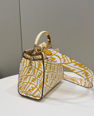 Fendi 8BN244 Peekaboo Signature Mini Bag Yellow White - Default Title - View 2