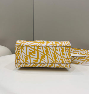 Fendi 8BN244 Peekaboo Signature Mini Bag Yellow White - Default Title - View 3