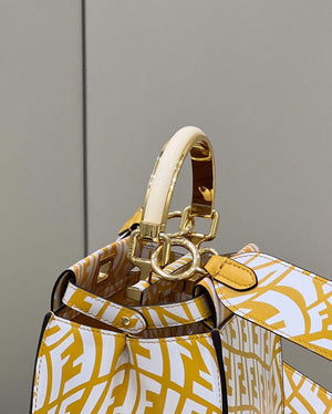 Fendi 8BN244 Peekaboo Signature Mini Bag Yellow White - Default Title - View 4