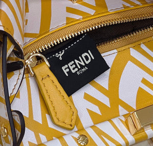 Fendi 8BN244 Peekaboo Signature Mini Bag Yellow White - Default Title - View 8