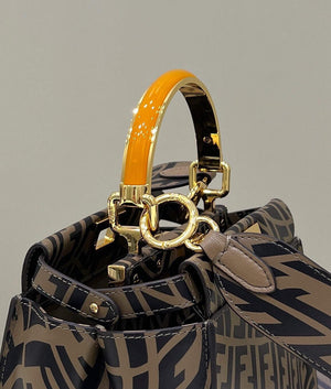 Fendi 8BN244 Peekaboo Signature Mini Bag Brown - Default Title - View 3