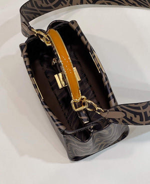 Fendi 8BN244 Peekaboo Signature Mini Bag Brown - Default Title - View 8