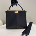 Fendi 8BN310 Peekaboo Soft Medium Black leather bag 304S - Default Title - View 1