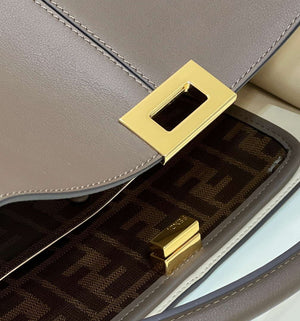 Fendi 8BN310 Peekaboo Soft Medium Dark Brown leather bag 304S - Default Title - View 6