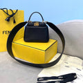Fendi 8BN320 Peekaboo ICONIC XS Black nappa Leather 8328 Bag - luxibagsmall