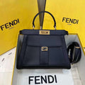 Fendi 8BN321 Peekaboo Iseeu Medium Black Leather Bag 8596L - Default Title - View 1