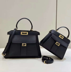 Fendi 8BN321 Peekaboo Iseeu Medium Black Leather Bag 8596L - Default Title - View 2