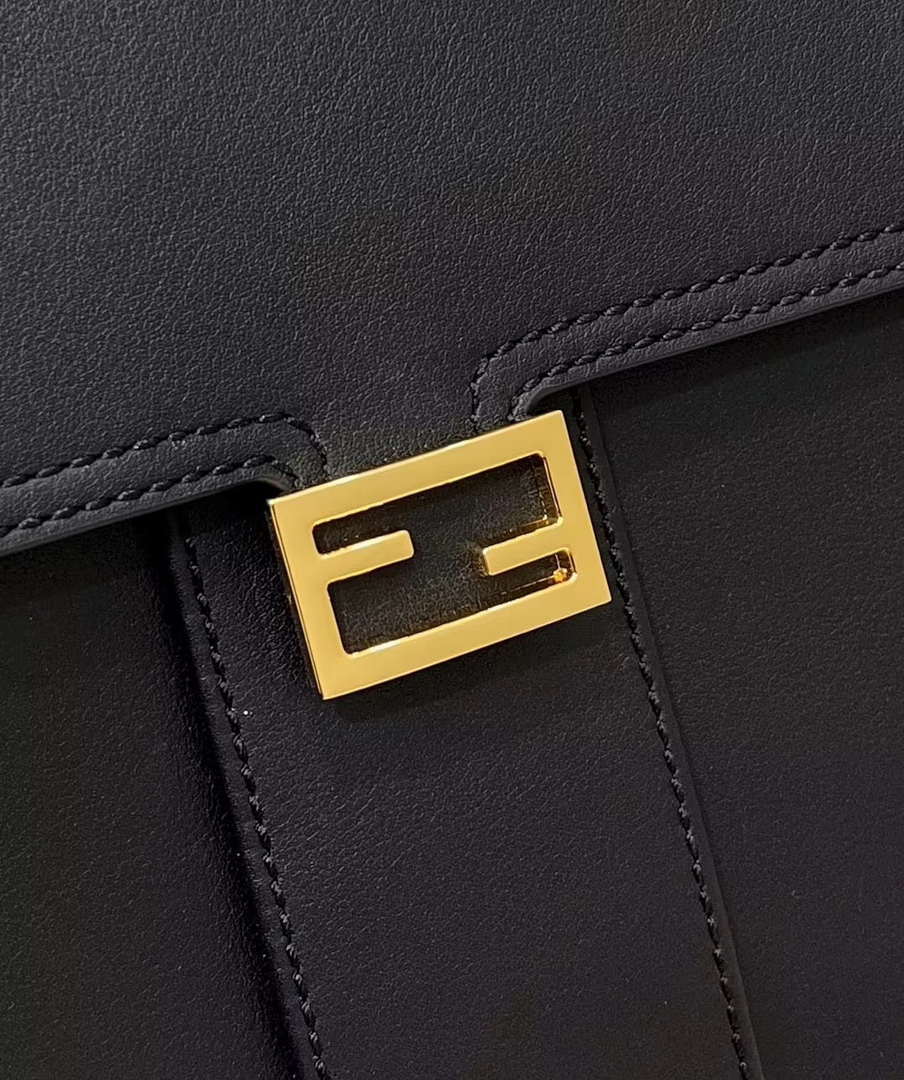 Fendi 8BN321 Peekaboo Iseeu Medium Black Leather Bag 8596L - Default Title - View 6