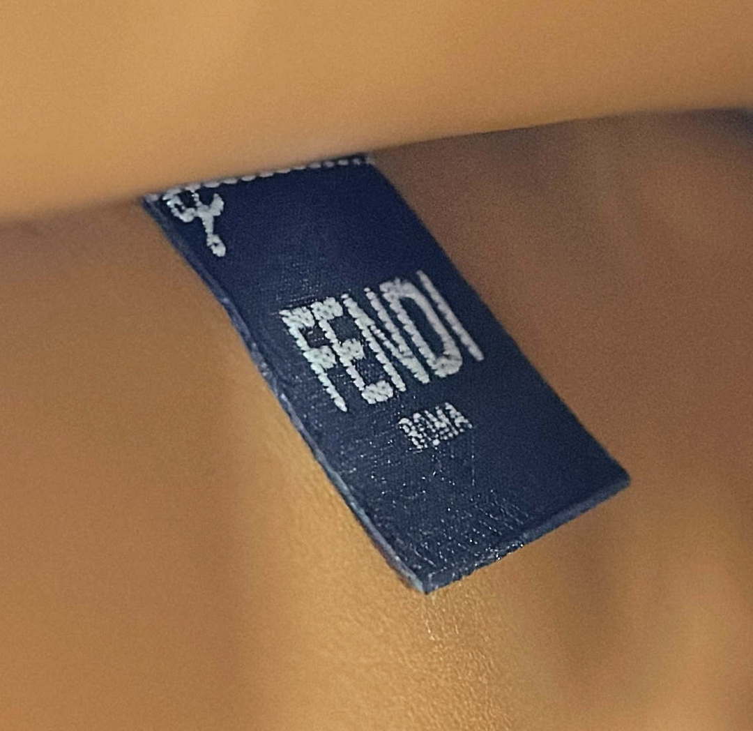 Fendi 8BN321 Peekaboo ISeeU Medium Brown Selleria bag with 646 hand-sewn topstitches 80133