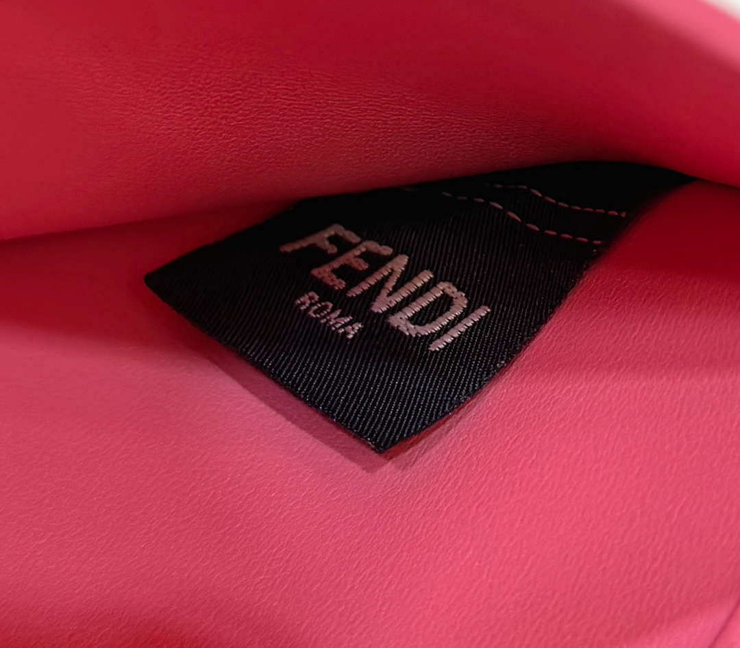 Fendi 8BN321 Peekaboo ISeeU Medium Pink interlace leather bag 80138L - Default Title - View 6