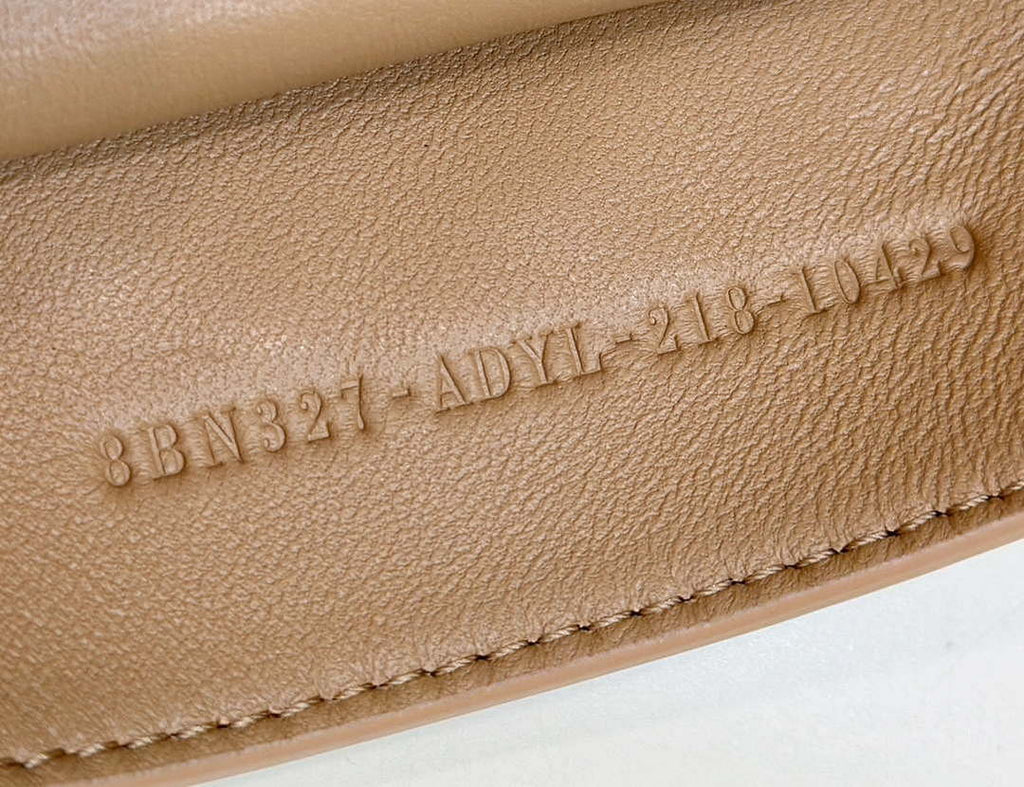 Fendi 8BN321 Peekaboo ISeeU Medium Tan Selleria bag with 646 hand-sewn topstitches 80133