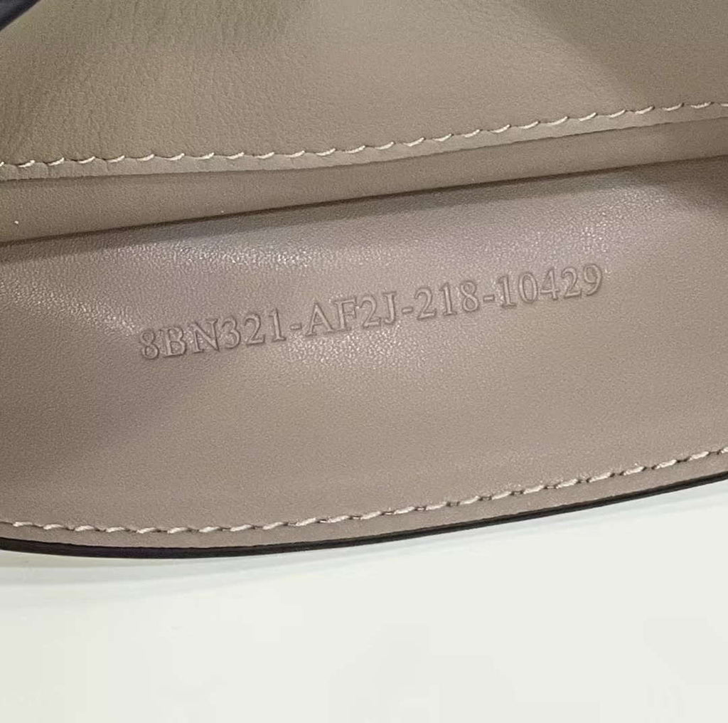 Fendi 8BN321 Peekaboo Iseeu Medium Gray Leather Bag 8596L