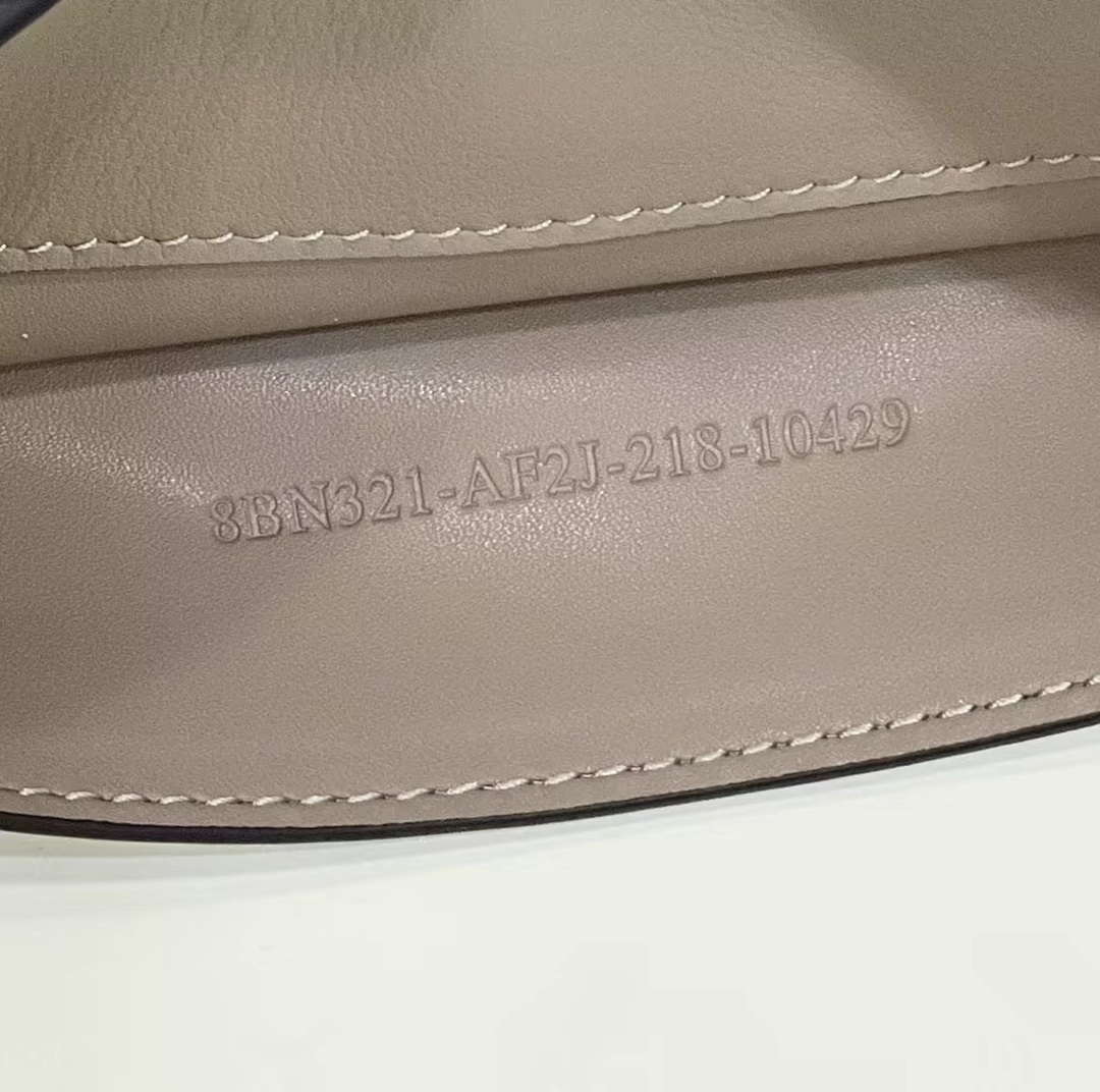 Fendi 8BN321 Peekaboo Iseeu Medium Gray Leather Bag 8596L