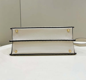 Fendi 8BN321 Peekaboo ISeeU Medium White Selleria bag with 646 hand-sewn topstitches 80133 - Default Title - View 3