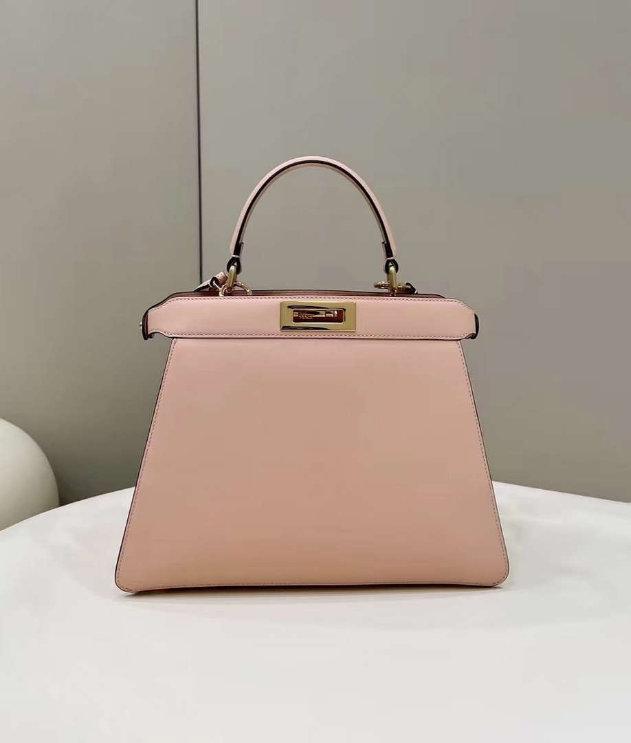 Fendi 8BN321 Peekaboo Iseeu Medium Pink Leather Bag 8596L
