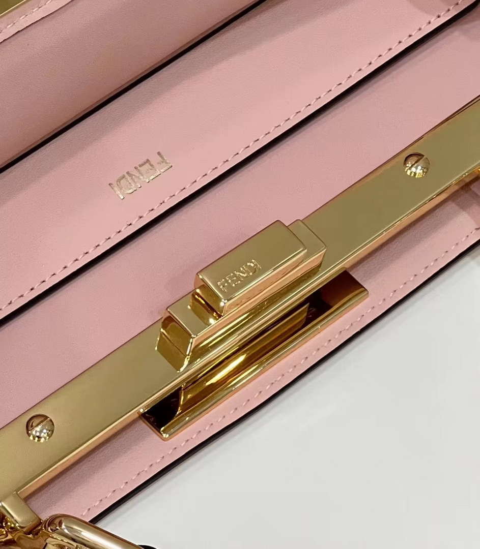 Fendi 8BN321 Peekaboo Iseeu Medium Pink Leather Bag 8596L - Default Title - View 9