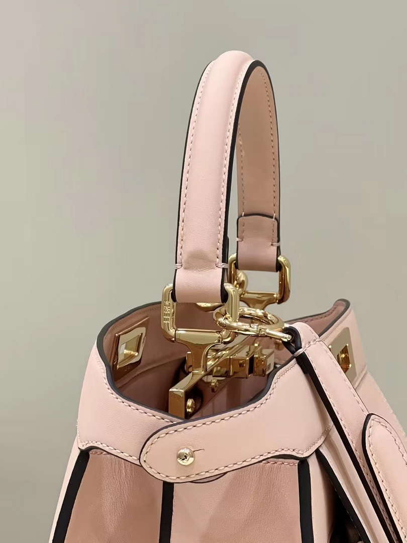 Fendi 8BN321 Peekaboo Iseeu Medium Pink Leather Bag 8596L