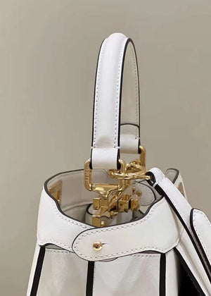 Fendi 8BN321 Peekaboo Iseeu Medium White Leather Bag 8596L - Default Title - View 4