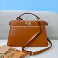 Fendi 8BN323 Peekaboo ISEEU EAST-WEST Brown Leather 70193S Bag - luxibagsmall