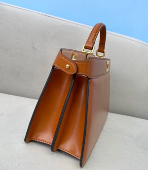 Fendi 8BN323 Peekaboo ISEEU EAST-WEST Brown Leather 70193S Bag - luxibagsmall