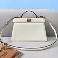 Fendi 8BN323 Peekaboo ISEEU EAST-WEST White Leather 70193S Bag - luxibagsmall